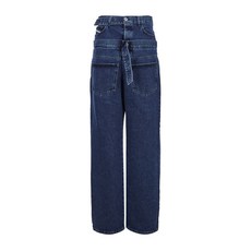 디젤 18FW 여성 WOVEN PANTS EMBEDDED BELT JEAN (BLUE) 블루 00SQB 080AW