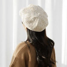트위드 뉴스보이캡 남녀공용 팔각모 빵모자 화가모자