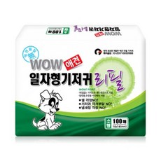 와우 애견용 일자형 속기저귀 리필, 소형, 100매