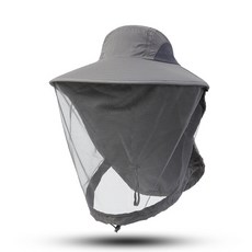 선빛 헤리브 사파리 모자 여름 방충 모기장 벌레 방지, 다크그레이