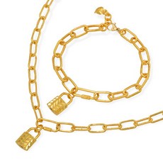 순금클립목걸이팔찌세트