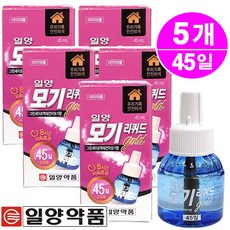그린세이프 액체 전자 모기향 리퀴드 모기약 액체 모기향 리필 일양 45일, 5개, 45ml
