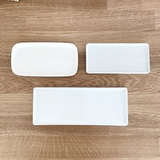 뉴앤룩 다용도 사각 세라믹 트레이 도자기받침 (L), 1개, 화이트(L)