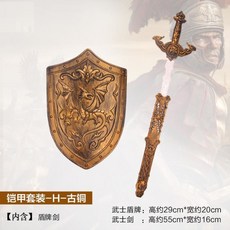 갑옷세트 절 공연 갑옷 천하무적아머히어로 소품 착용가능 해적 검 방패 세트남성 기계완구, T13-세트-H-골드-P21