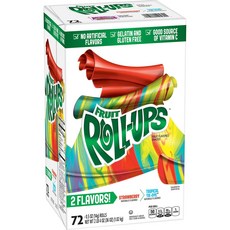 리뉴얼 최신 제품 발송 베티크로커 Fruit Roll-Ups 프룻 후르츠 롤업 젤리 버라이어티팩 72개, 14g