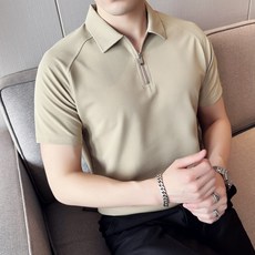 ANYOU 여름반팔 남성 셔츠 집업 캐주얼 셔츠 비즈니스캐주얼