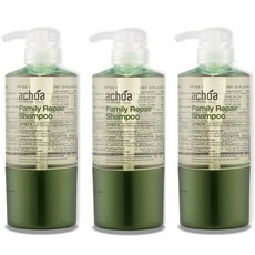 아초아 패밀리 리페어 샴푸 500ml 천연계면활성제, 3개