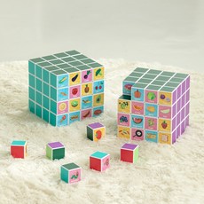 그로우러닝 에릭칼 에디션 자석블럭 학습교구 2종 64pcs, C3 1SET - 에릭칼