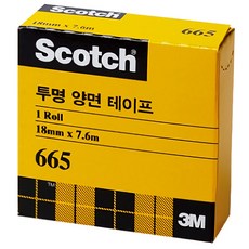 3M 투명 양면 테이프 리필 665 18mmX7.6m, 본상품선택
