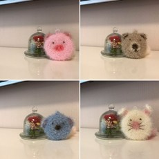 [땡글메이드] 동물수세미 4종 집들이수세미 예쁜수세미 손뜨개수세미 핸드메이드수세미, 동물수세미4