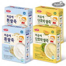 베 처음에 흰쌀죽 6포 + 단호박 쌀죽 6포, 45g, 1개 - 처음에흰쌀죽