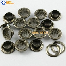 100 세트 내부 스틸 메쉬 건메탈 라운드 아일렛 그로밋 외경 내경 높이 12 7 5mm