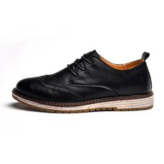 FOORAABO Mens Fashion Brogue Shoes Carved Lace Spell Color Dress Shoes Men