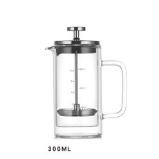 레이어 프렌치 프레스 포트 핸드 브루잉 커피 필터 내열성 차, 1.300ml, 1개
