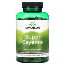 스완슨 Super Cayenne Hawthorn Berry & 레시틴 인지질 250정, 1개