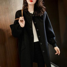 Ycbefor 여성 하프 코트 데일리 무드 도톰 코트