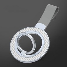 Minxline 스마트링 맥세이프 자석링 메탈링 핸드폰 거치대 그립톡 360도 회전 마그네틱 핑거링, 1개, 실버