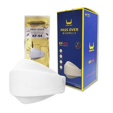 [국내생산] 패스오버 황사방역 마스크 KF-94 대형 화이트 25매 1Box (개별포장)
