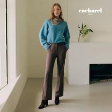 [Cacharel] 까사렐 23FW 울블렌디드 세미플레어 팬츠+벨트