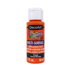 공예몰 데코아트 크래프터 다표면 반무광 아크릴물감 9 Orange Multi-Surface Satin Acrylic Paint