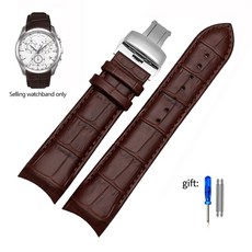 가죽스트랩 22mm 23mm 24mm 커브드 엔드 밴드 티쏘 1853 까르띠에 t035627a t035407a t035439 호환 교체용 시계 줄