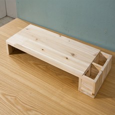 원목 1단 필통형 모니터 받침대 컴퓨터 노트북 받침, 단품, 1개