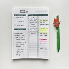 성공 타임 박스 플래너 타임 플래너 테이블 일론머스크 계획표 떡메모지 A5 100메 투두리스트 시간관리 스케쥴러, DO&SEE(그린) DO&SEE(그린)