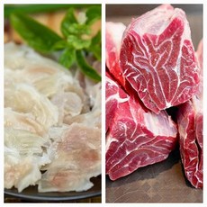 몸보신세트 아롱사태500g+알스지500g 스지 수육 전골 구이 장조림 국거리 사태 스지찜 수술후 보양식 다용도, 2개, 500g