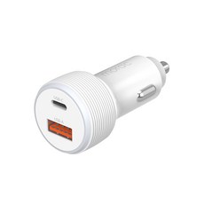 모락 네다 V6 48W PD PPS 2포트 차량용 초고속 충전기, 화이트