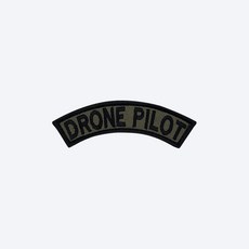 DRONE PILOT 아치형 패치 K018 - 오버로크 벨크로 전역 전투복 군복 군인 자수 가방 모자 밀리터리 - 벨크로밀리터리모자