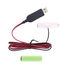 AA 배터리 제거기 USB 전원 공급 케이블 라디오 전기 장난감 시계 LED 스트립 조명 계산기용 1.5V AA 배, 01 2AA, 01 2AA
