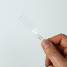 생활을그리다 개별포장 일회용 미니 포크 투명 12cm, 1개입, 500개