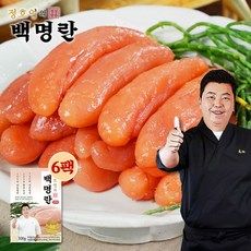 [KT알파쇼핑]정호영의 정성담은 백명란 100g X 6팩 (총 600g) / 단명란, 단일옵션, 6개