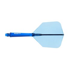 다트 샤프트 CUESOUL ROST 77 통합 및 플라이트 큰 날개 모양 3개 세트 투명 색상, 18) Blue-28mm, 1개