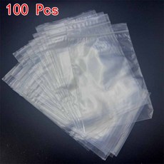 100pcs 두꺼운 봉인 된 가방 보석에 대 한 명확한 플라스틱 저장 가방 식품 포장 지 플락 씰링 가방 셀프