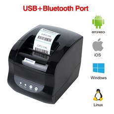바코드프린터 라벨프린터 Xprint 열 라벨 스티커 바코드 영수증 빌 프린터 USB 파랑 치아 티켓 프린터 80mm iOS Android Windows XP365B, USB 파랑이, 협력사, EU 플러그