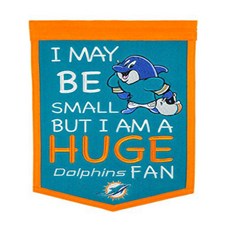 NFL Miami Dolphins Lil Fan Banner NFL 마이애미 돌핀스 릴 팬 배너, 1