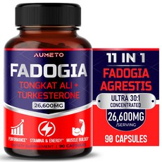 파도지아아그레스티스 15000 mg + 통캇알리 100000 mg + 비오페린 최대 에너지강도 근육건강 지원 120캡슐, 1개