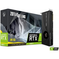 ZOTAC Gameing GeForce RTX 2080 Ti Blower 11GB GDDR6 352비트 게임 그래픽 카드 메탈 백플레이트 ZT-, 단일옵션, 단일옵션
