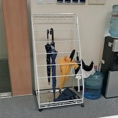 철제 편의점 우산 매대 진열 판매용 업소용 장마철 대형 꽂이, 화이트