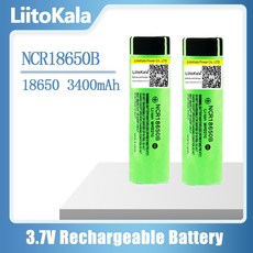 LiitoKala 100% 새 원본 NCR18650B 3.7v 3400 mah 18650 리튬 충전식 배터리 손전등 배터리|liitokala 18650|battery 18650, 단일, 1개