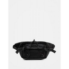 빈폴스포츠 Unisex 블랙 가죽 배색 힙색 (BO07D4Y115), 검정색