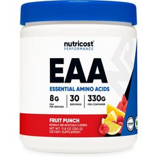 뉴트리코스트 EAA 이에이에이 BCAA 함유 330g 필수 아미노산 보충제 후르츠펀치, 2개