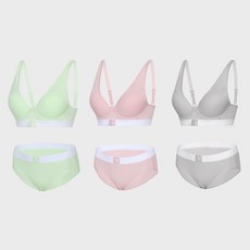 아디다스 UNDERWEAR 트레포일 비비드 브라팬티 3PACK