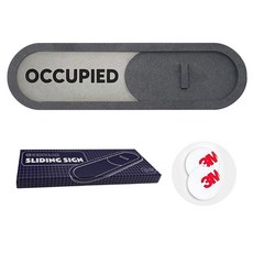 긱베어 재실표시 도어 사인 방해금지 + 양면 스티커 2개, OCCUPIED, 1.그레이