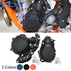 호환 모토크로스 점화 클러치 커버 가드 프로텍터 Husqvarna FE250 FE350 2017-2021 KTM EXCF250 EXCF350 XCFW350 2017-2021, 1) Orange Engine, 1개