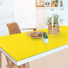 어나더 양면 가죽 방수 사각 식탁보 매트, 네이비 + 옐로우, 80 x 180 cm, 1개