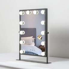 - 조명 16 x 12인치 360도 회전 코스메틱 감광 센서 검은색 -, 단일옵션