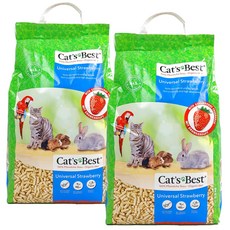 캣츠베스트 유니버셜 우드펠렛 고양이 화장실 배변모래 딸기향 10L(5.5Kg)*2개, 5.5kg, 2개