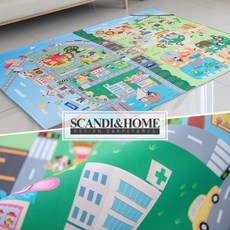 [스칸디앤홈] 쥬쥬 DTP 키즈 러그 카페트 원색 100x150, 상세 설명 참조